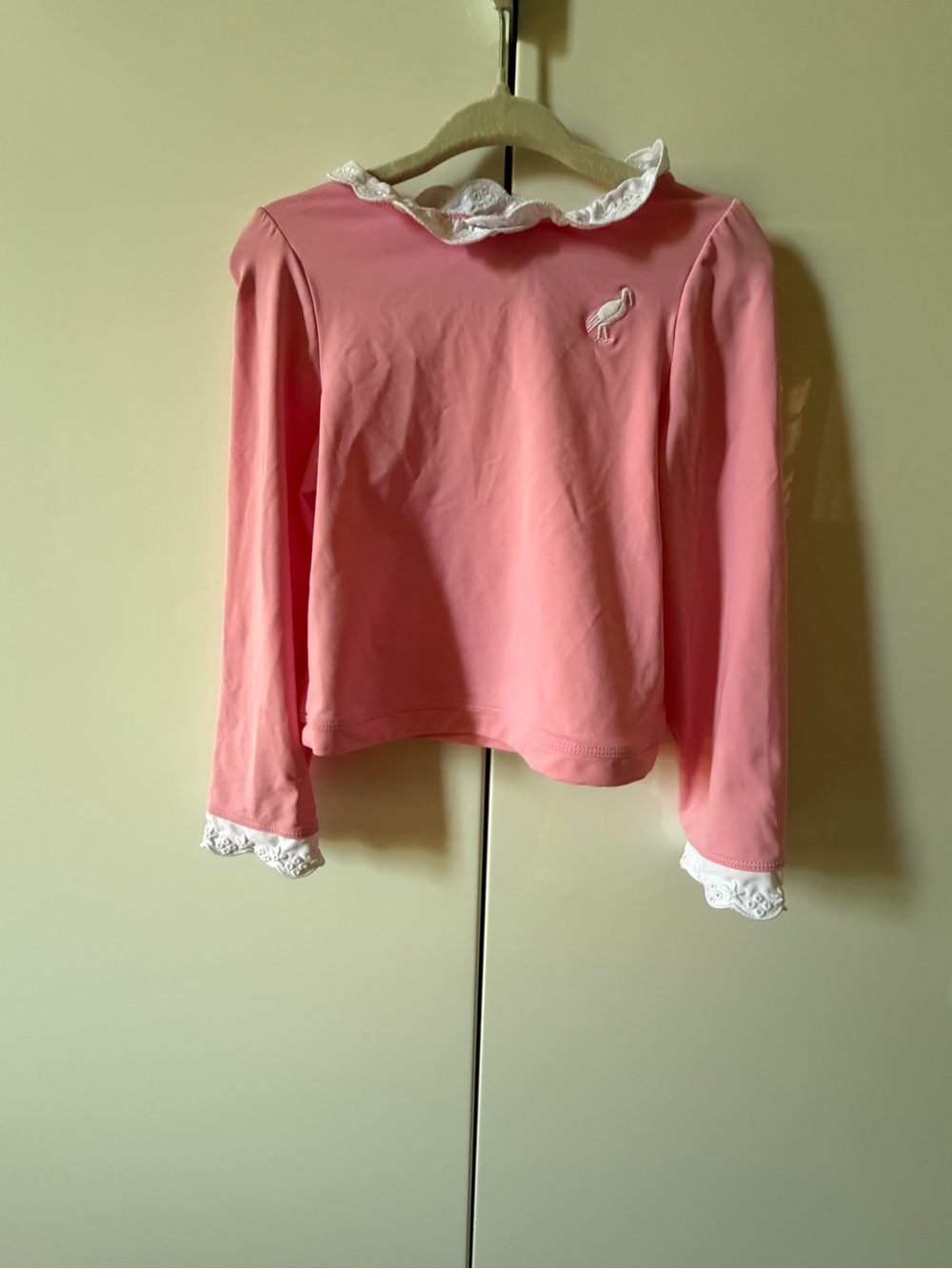 The Beaufort Bonnet Company toddler 2T Pink rash guard  Lace Trim - NEW